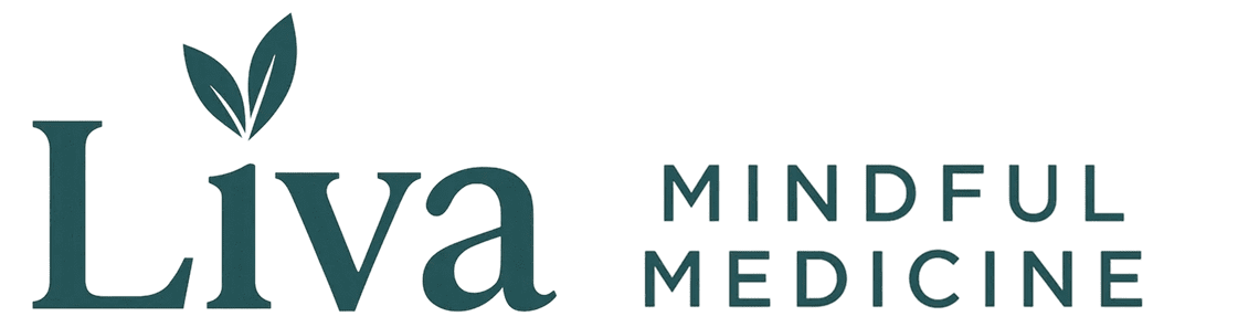 Liva Mindful Medicine logo with leaves.